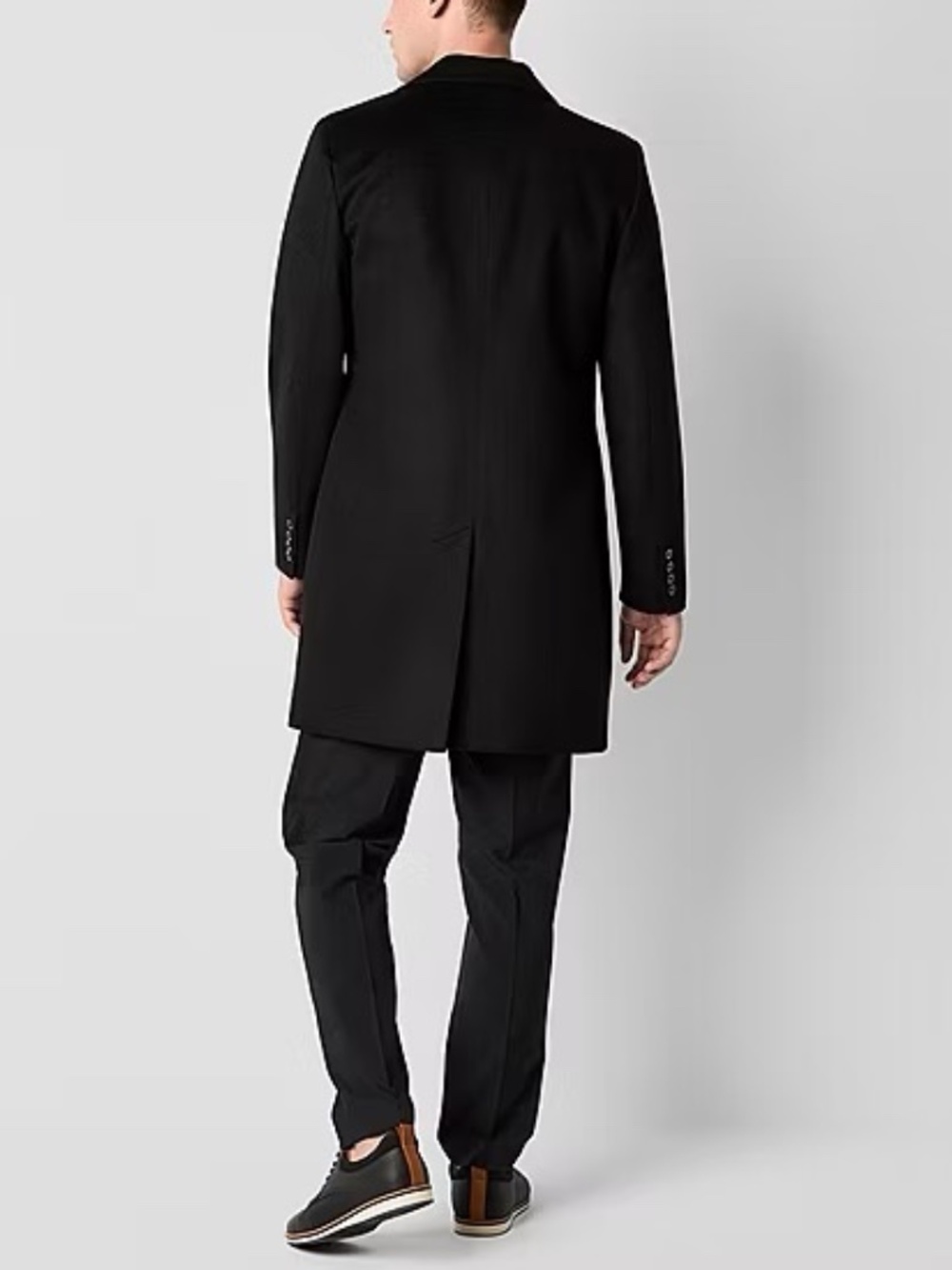 J. Ferrar Mens Black Water Resistant Midweight Trench Coat size medium - Picture 2 of 9